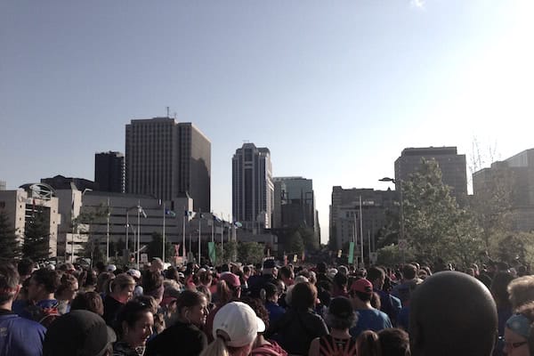 People running