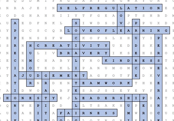 word puzzle on strengths