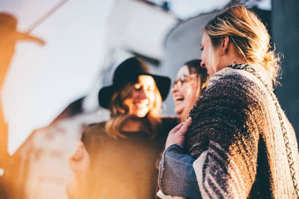 group of ladies laughing