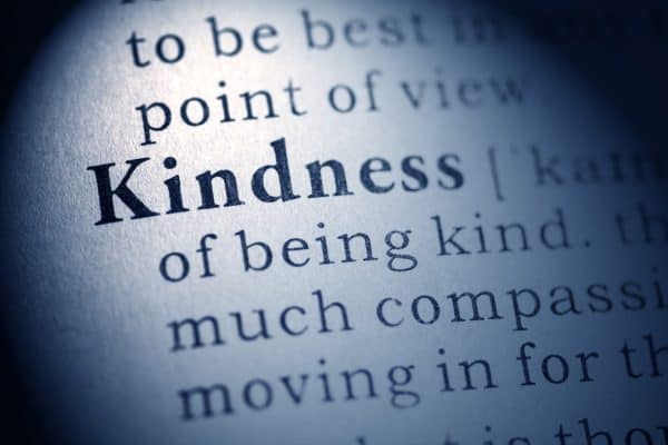 image of page in dictionary with word kindness